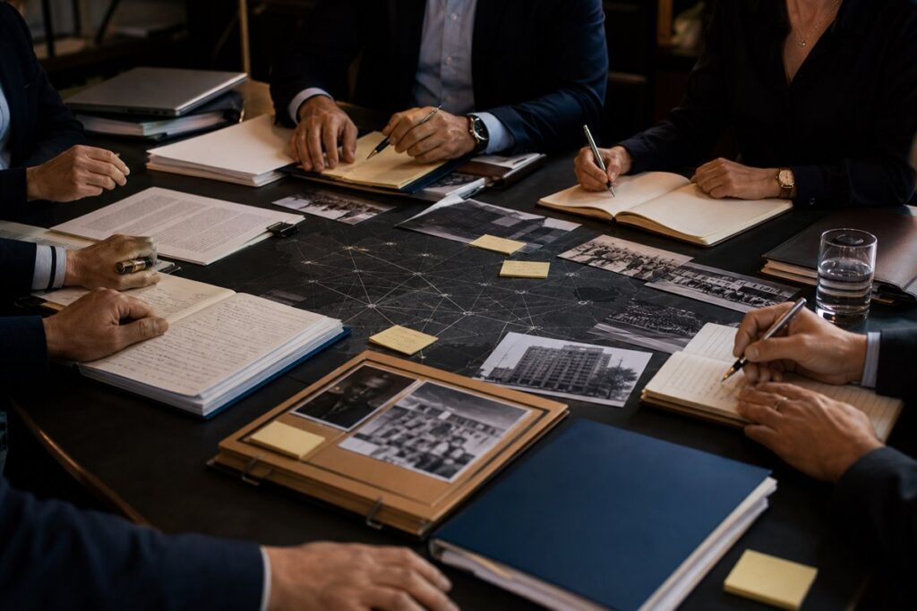 Professionals coordinating research and lawful civic action against antisemitism