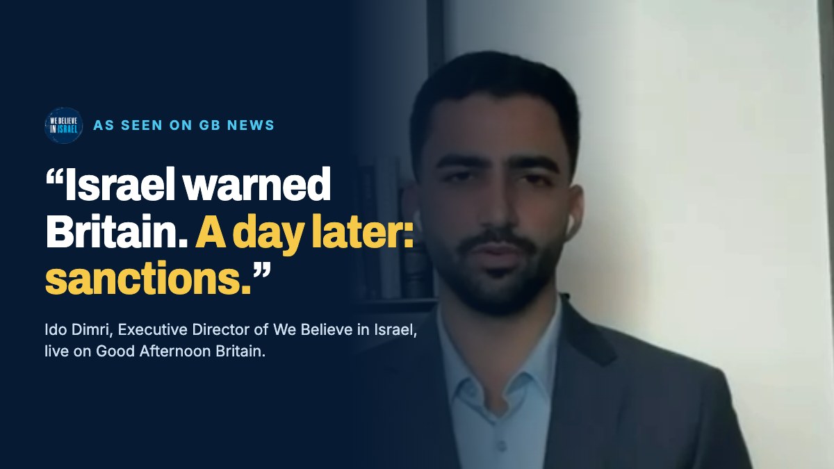 Ido Dimri, Executive Director of We Believe in Israel, live on GB News